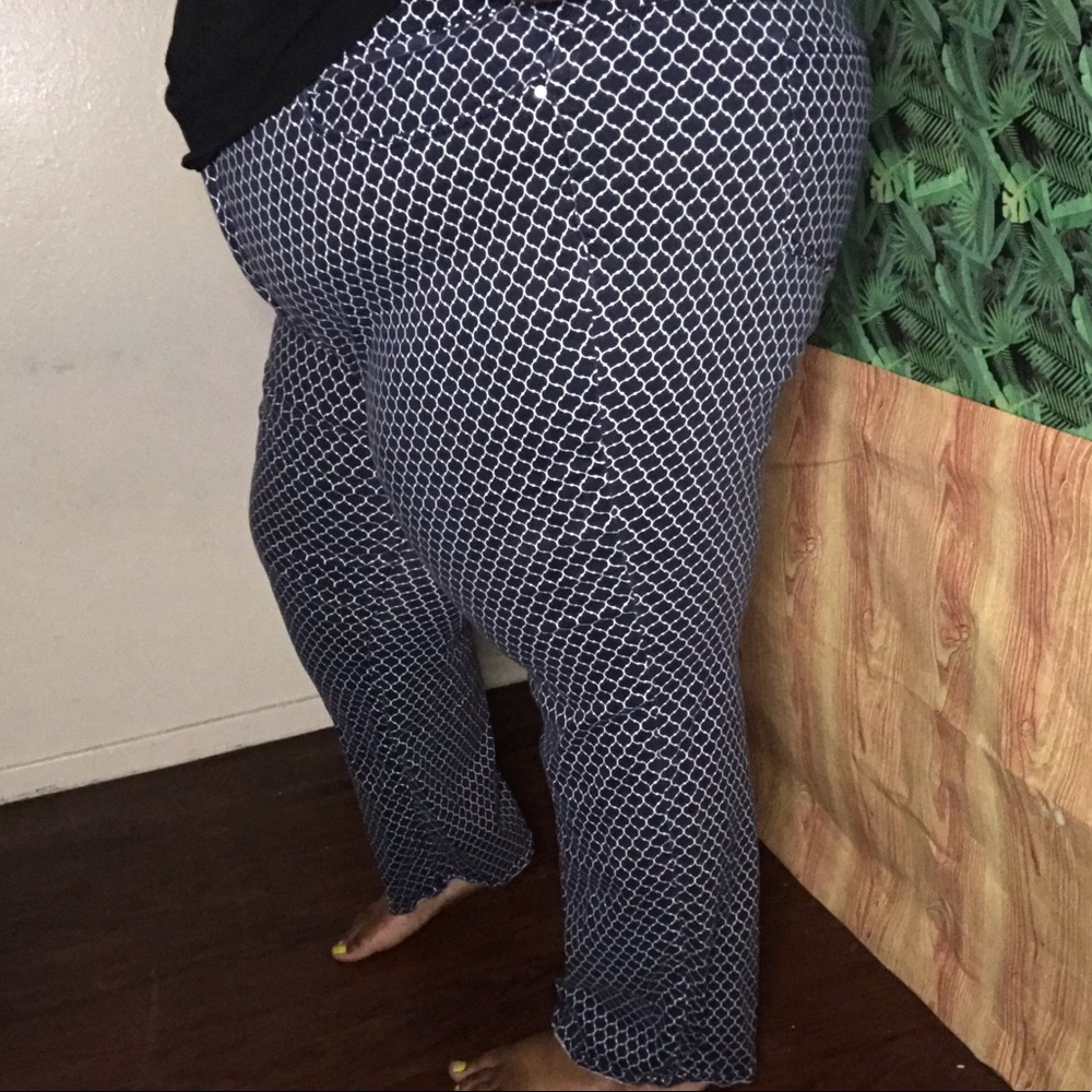 Navy Patterned Slacks - Picture 3 of 3